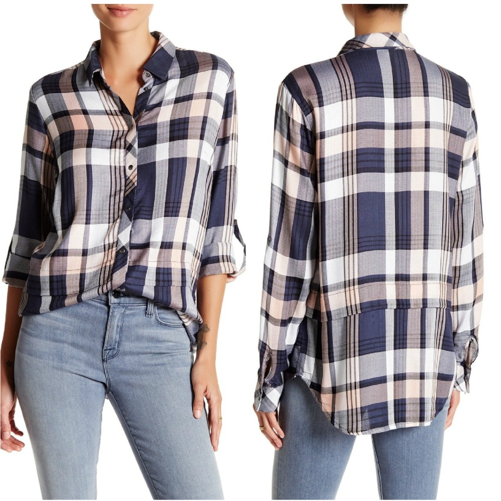 NEW KUT From The Kloth Flannel Shirt